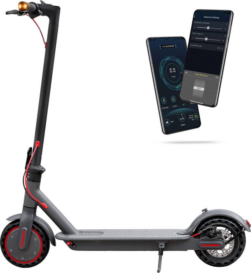 Stay-on Sixfox TX Elektrische step met knipperlichten Krachtige 350W motor 31km h Max. 30km Compact inklapbaar Smart-App