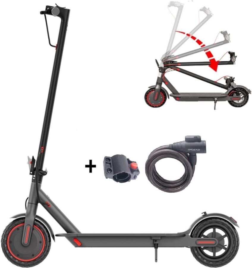 Stay-on LadPed Elektrische Step Voor Volwassenen Met Krachtige 350W Motor Snelheid tot 25km h Bereik tot 30km Compact Inklapbaar Inclusief Smart-App - Foto 4