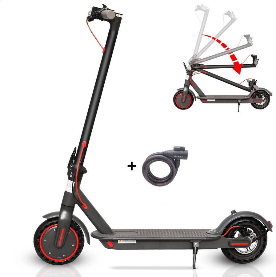 Stay-on Tuya Elektrische Step Krachtige Met Stuurslot en 350W Motor Snelheid tot 25km h Bereik tot 30km Compact Inklapbaar Inclusief Smart-App