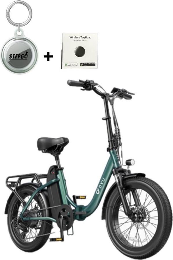 Stepgo Elektrische fiets Vouwfiets DYU C9 inclusief tracker met traceer syateem elektrische vouwfiets