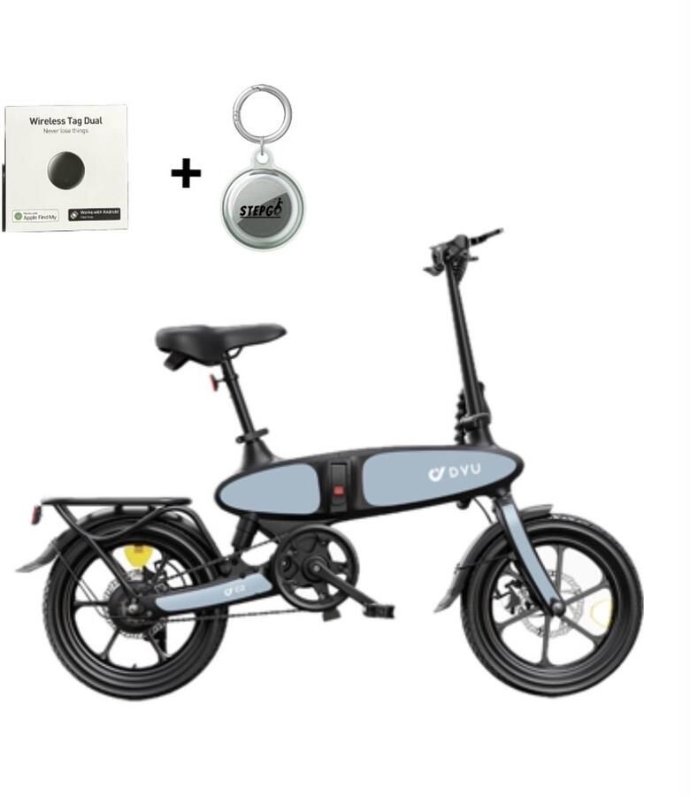 Stepgo elektrische fiets vouwfiets opvouwbaar C2 dyu inclusief tracker traceer systeem