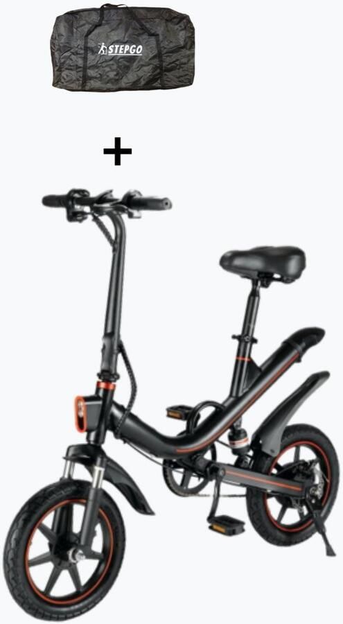 Stepgo Ouxi V1 pro Elektrische vouwfiets V1 pro inklapbaar 25 km h 250W motor foldable bike 14 inch banden inclusief tas