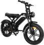 Stepwheels V20 E-Fatbike- 250W motor- 25km h- Elektrische fiets- elektrische Fatbike- Zwart- zonder helmplicht - Thumbnail 1