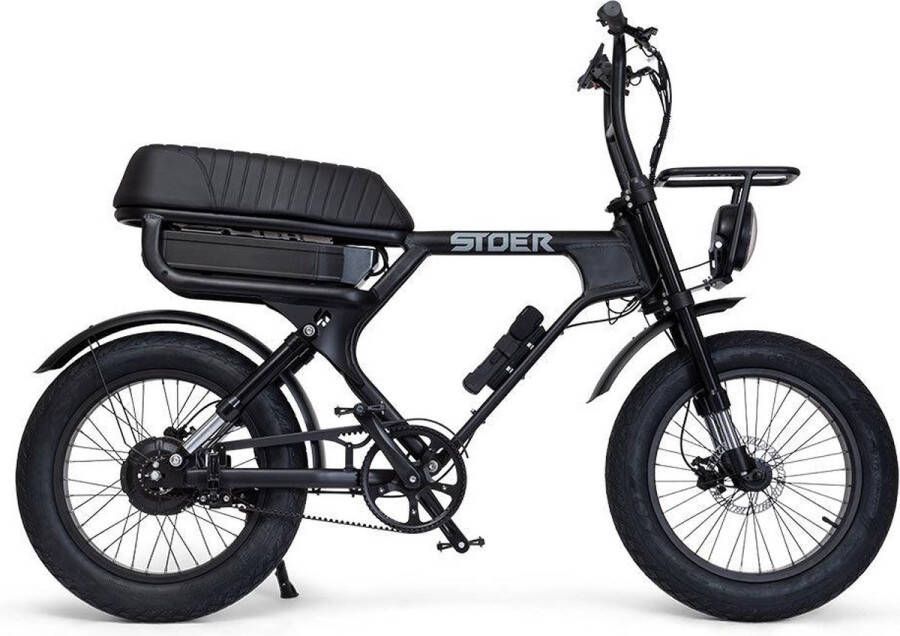 STOER Bikes S1+ Fatbike Zwart 250W Elektrische Fatbike