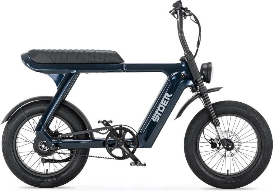 STOER Bikes Urban X – Fatbike – Navy Blauw – E-Bike – Elektrisch – Max 25 km u – 250W Motor – Hydraulische Rem