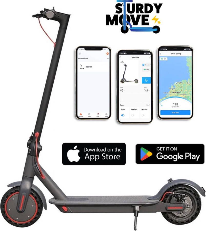 SturdyMove M365 Elektrische step 31 km u Bereik 35km 350w E-Step Electric Scooter Smartphone App Cruise Control Parkeerstand Anti-Diefstal optie Makkelijk opvouwbaar