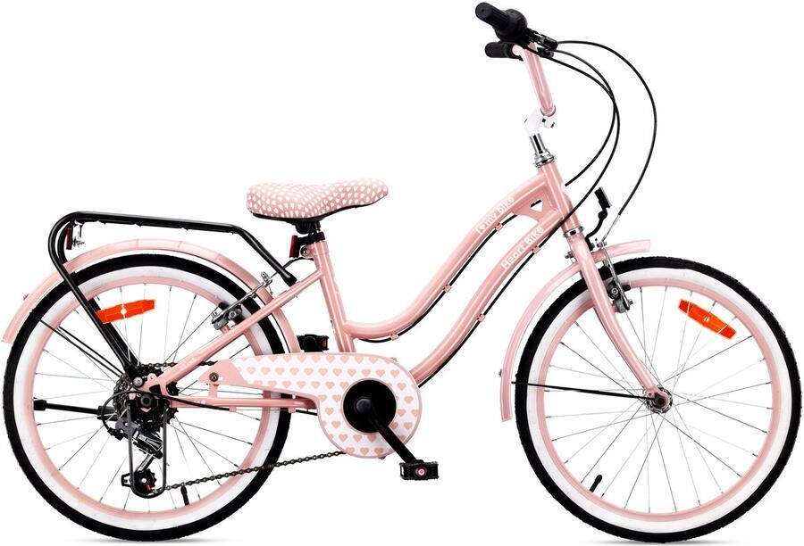 Sun Baby Heart Bike Fiets voor een meisje van 6 tot 10 jaar 20 inch Roze 6 versnellingen Shimano kinderfiets in hoogte verstelbaar