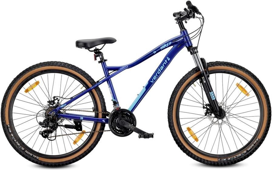 Sun Baby VERDANT SHRED Mountainbike 27.5 MTB-fiets voor en fiets 27.5 inch aluminium frame schijfrem 21 versnellingen Blauw