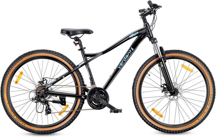 Sun Baby VERDANT SHRED Mountainbike 27.5 MTB-fiets voor en fiets 27.5 inch aluminium frame schijfrem 21 versnellingen Zwart