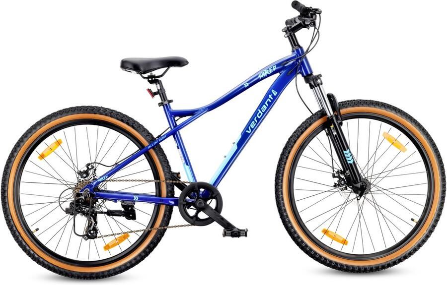 Sun Baby VERDANT SHRED Mountainbike 27.5 MTB-fiets voor en fiets 27.5 inch aluminium frame schijfrem 7 versnellingen Blauw