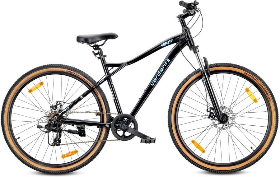 Sun Baby VERDANT SHRED Mountainbike 29 MTB-fiets voor en fiets 29 inch aluminium frame schijfrem 7 versnellingen Zwart