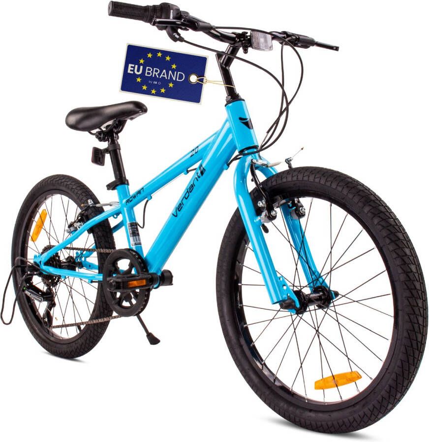 Sun Baby Verdant Bike Kinderfiets voor jongens van 6 tot 10 jaar 20 inch Blauw wielmaat te kiezen uit 6 versnellingen Shimano in hoogte verstelbaar