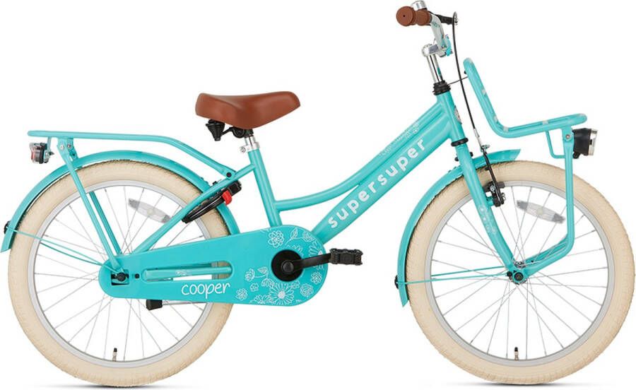 Supersuper Cooper 20 Inch 31 75 Cm Meisjes Terugtraprem Turquoise
