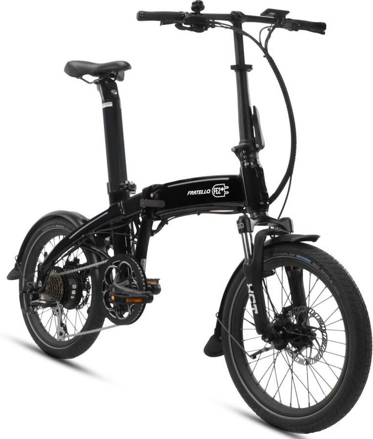 DERUIZ Elektrische Fiets FF2+ Elektrische Vouwfiets 100 km Actieradius 756Wh Verwijderbare Accu 20 inch Citybanden Shi o 8 Versnellingen Hydraulische Schijfrem Achterwielmotor- Opvouwbaar Zwart