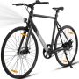 TAB Elektrische Fiets Urban Street Pro 28 Inch Lichtgewicht Citybike 252Wh Geïntegreerde Accu 250W Achterwielmotor Rie aandrijving Tektro Mechanische Schijfrem 700x28C Stadsbanden LCD Display Zwart - Thumbnail 2
