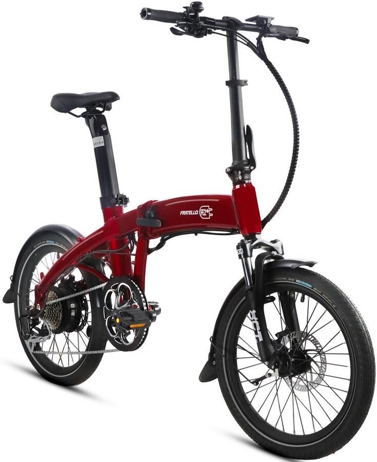 TAB Elektrische Fiets FF2+ Elektrische Vouwfiets 80 km Actieradius 756Wh Accu 20 inch Citybanden Shi o 8 Versnellingen Hydraulische Schijfrem Achterwielmotor Opvouwbaar Rood