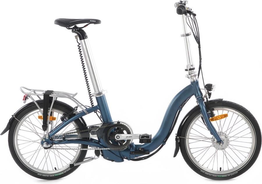 Takashi vouwfiets E-Three dark blue mat