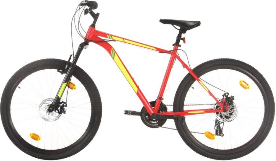 The Living Store Mountainbike 21 versnellingen 27 5 inch wielen 42 cm frame rood Mountainbike Mtb Fietsen Elektrische Fiets Stadsfiets