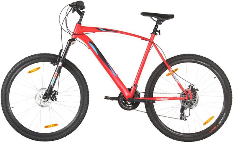 The Living Store Mountainbike 21 versnellingen 29 inch wielen 53 cm frame rood Mountainbike Mtb Racefiets Stadsfiets Fietsen