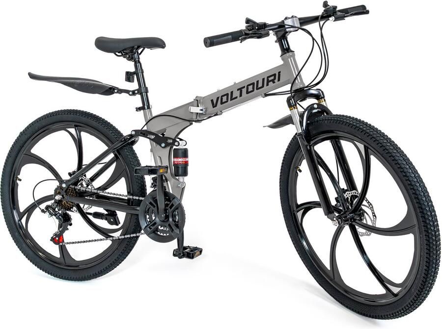 THUNDER Voltouri Opvouwbare Mountainbike 26 21 Versnellingen Shi o Dubbele Vering Schijfrem