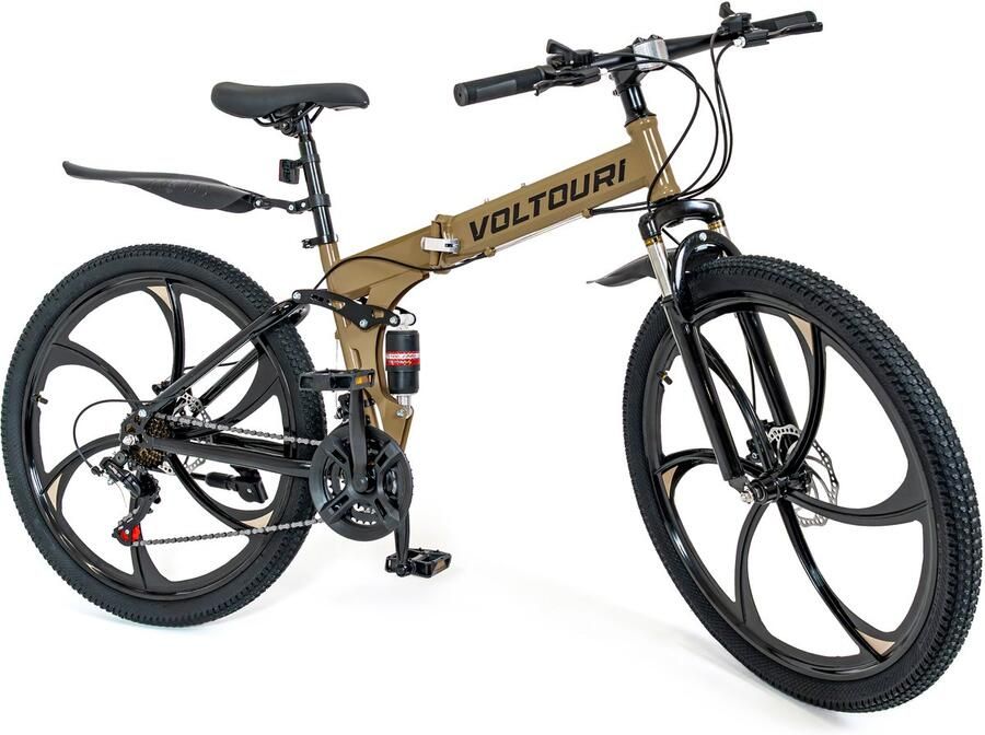 THUNDER Voltouri Opvouwbare Mountainbike 26 21 Versnellingen Shi o Dubbele Vering Schijfrem