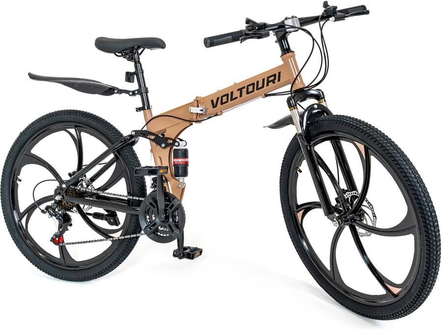 THUNDER Voltouri Opvouwbare Mountainbike 26 Shi o 21 Versnellingen Dubbele Vering Schijfrem