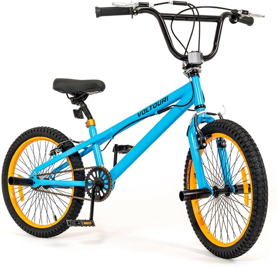 THUNDER VOLTURI Freestylefiets 20 Inch Freestylefiets met 360° Rotor & 4 Pegs Kinderfiets voor en Turkoois
