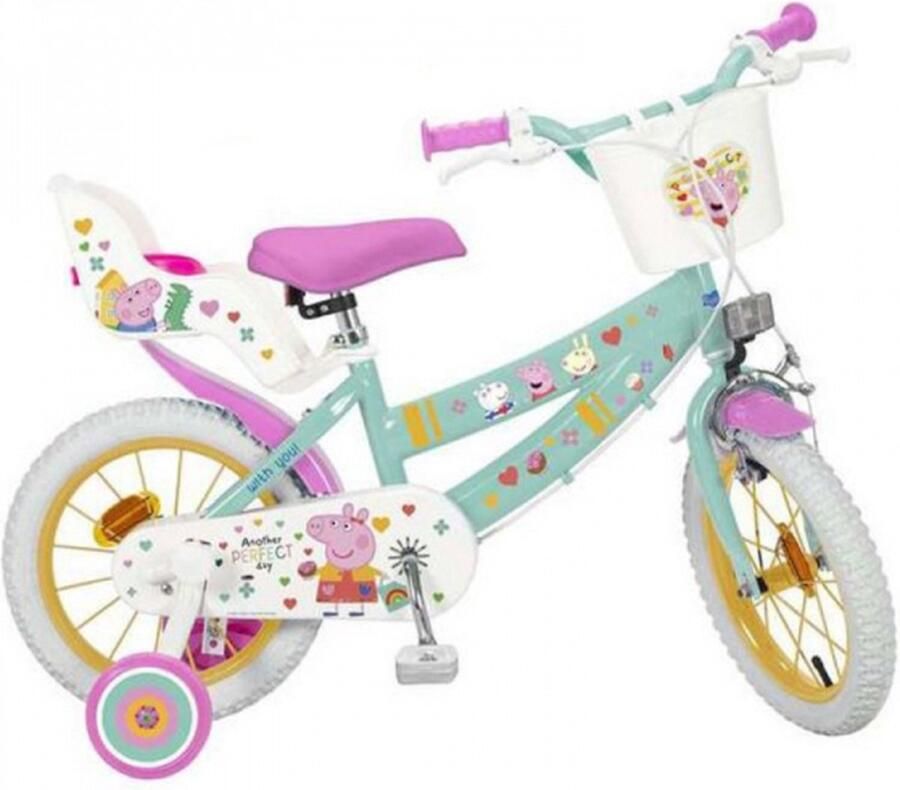 Toimsa Peppa Pig Serie Kinderfiets 16 Inch Groen Inclusief Zijwieltjes