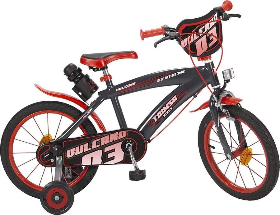 Toimsa Volcano 16 Inch 25 4 cm Jongens Knijprem Rood Zwart