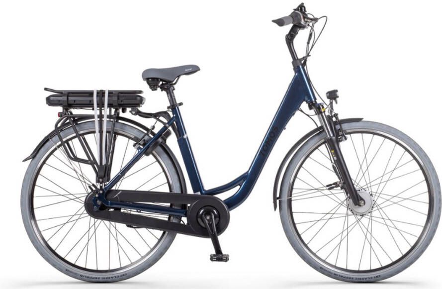 Tomos EB 06 Elektrische Fiets – E-bike – Rijklaar Geleverd Lage Instap Framemaat 50 Uitneembare Accu 28 Inch 250W Ananda Motor 90 km Actieradius Dark Blue Glossy