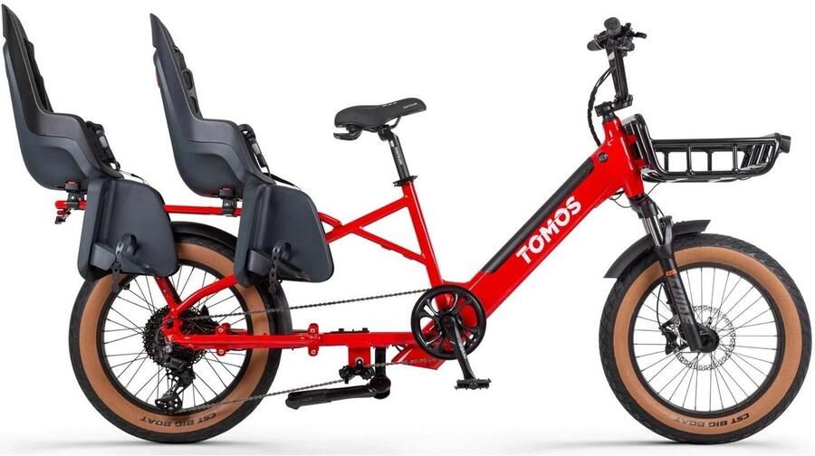 Tomos E-Cargo Fat 2 Longtail Fatbike Rood