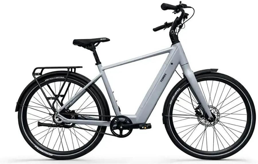 Tomos EB 03 Elektrische Fiets 28 inch 250W motor Actieradius tot 70 km Hydraulische schijfrem 360Wh accu Grijs Mat