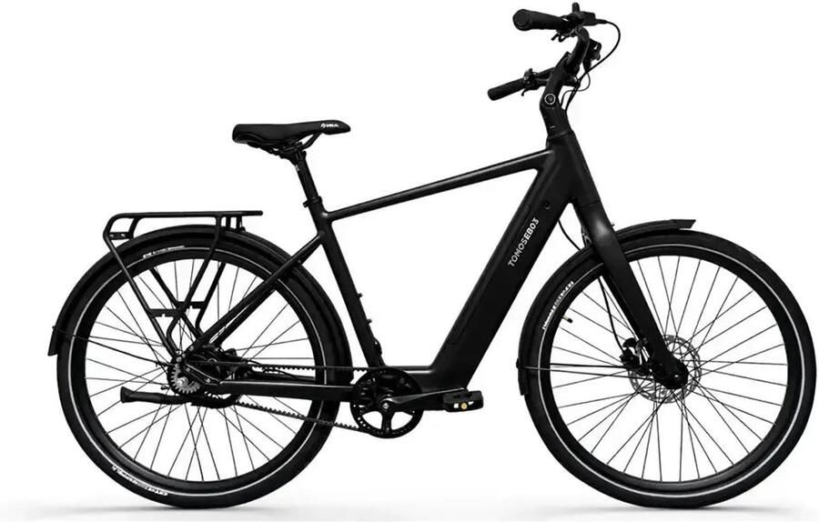 Tomos EB 03 Elektrische Fiets 28 inch 250W motor Actieradius tot 70 km Hydraulische schijfrem 360Wh accu Zwart Mat