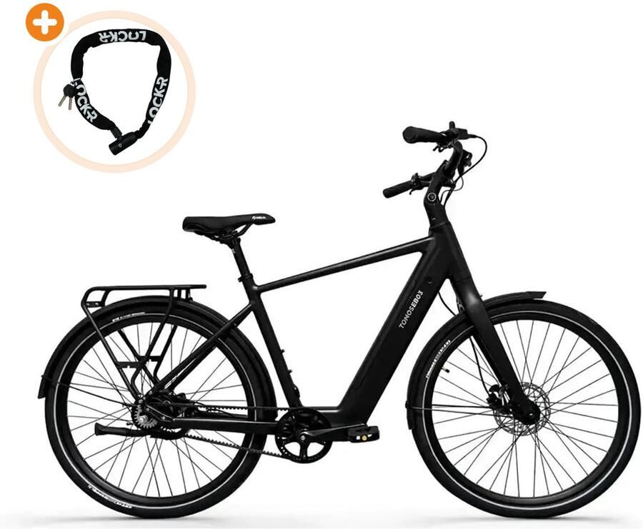 Tomos EB 03 Elektrische Fiets 28 inch 250W motor Actieradius tot 70 km Hydraulische schijfrem 360Wh accu Zwart Mat - Foto 2