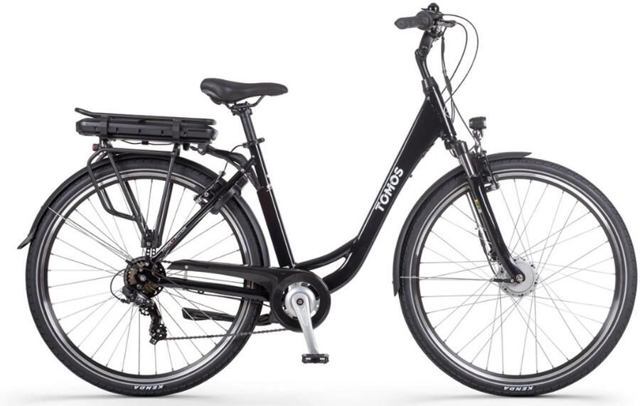 Tomos EB 05 Elektrische Fiets – E-bike – Rijklaar Geleverd Lage Instap Framemaat 50 Uitneembare Accu 28 Inch 250W Ananda Motor 90 km Actieradius Glossy Black