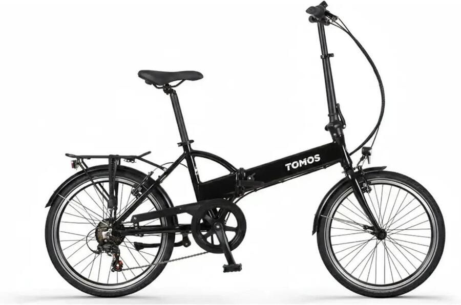 Tomos EB 10 Elektrische Fiets 26 inch 250W motor Actieradius tot 70 km 7 versnellingen 345Wh accu Lage instap Antraciet Glans