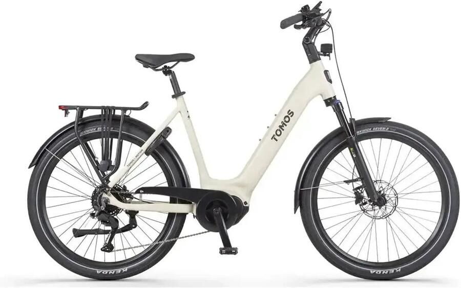Tomos EB 17 Elektrische Fiets 28 inch 250W motor Actieradius tot 160 km 9 versnellingen Hydraulische schijfrem Kiezel Grijs Mat