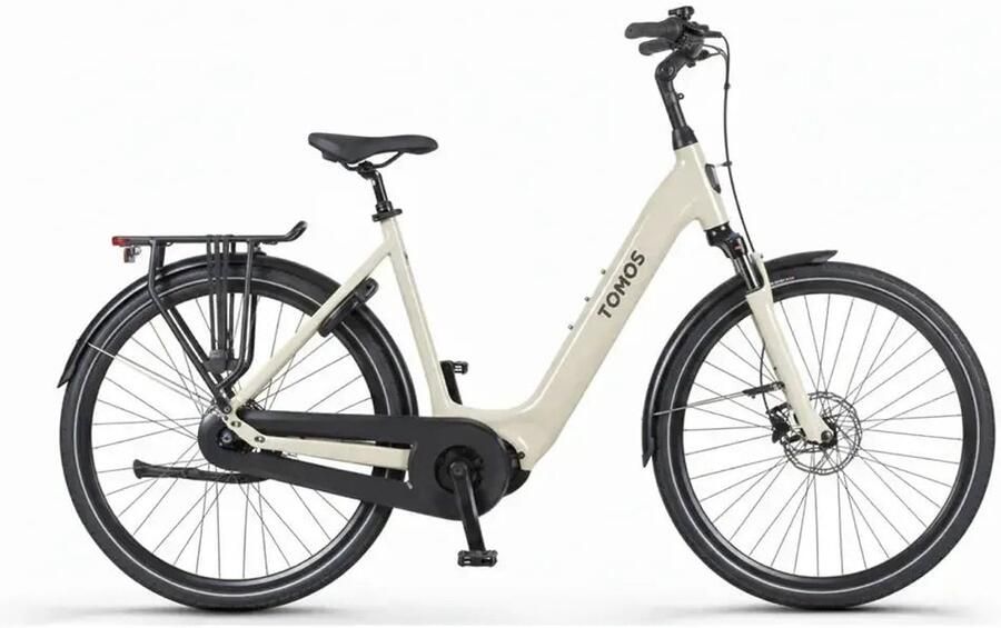 Tomos EB 20 Elektrische Fiets 28 inch 250W motor Actieradius tot 160 km 7 versnellingen Hydraulische schijfrem Kiezel Grijs Mat