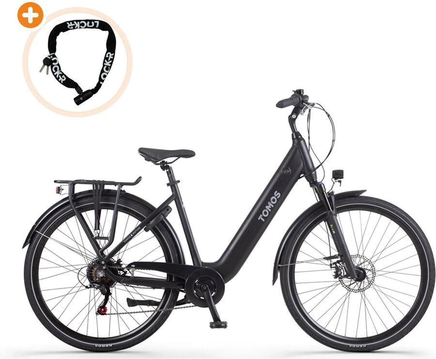 Tomos EB 23 Elektrische Fiets 250W motor 468Wh accu Zwart