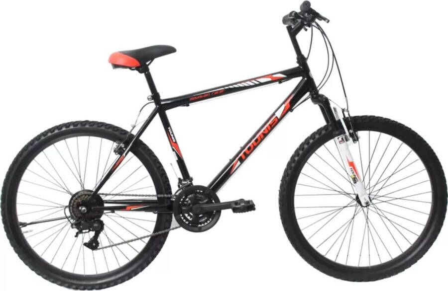 Tounis Mountainbike Leeds 2.0 46cm 26'' 21V Zwart Rood
