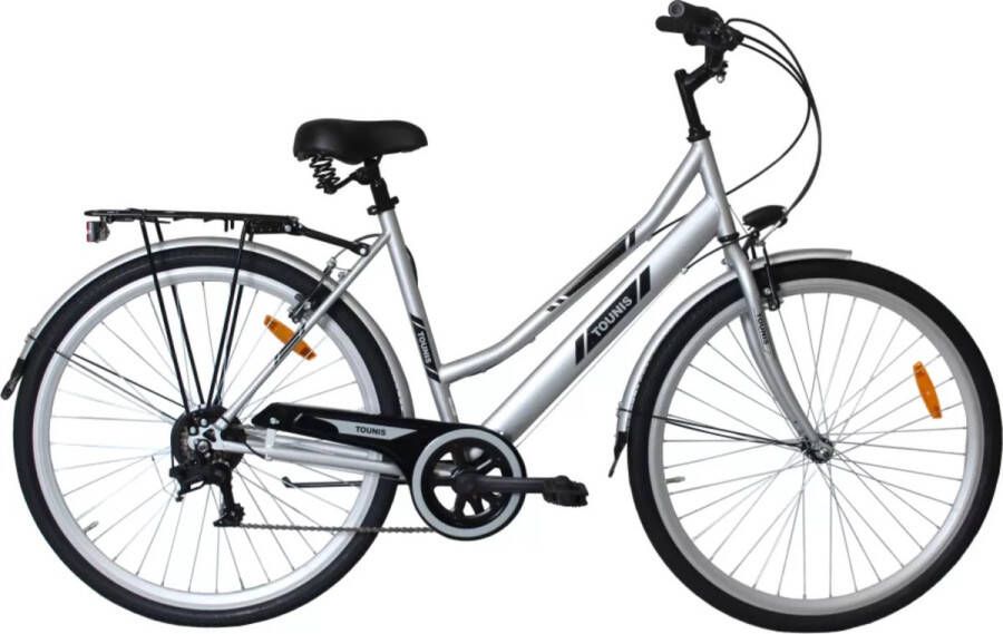 Tounis Stadsfiets Dames Universal 7V 28'' Zilver Maat: 46cm Zilver