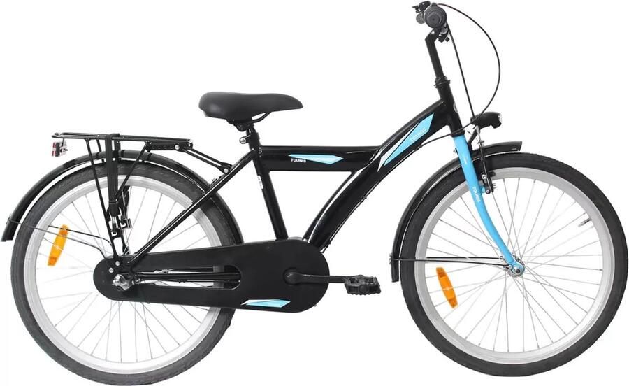 Tounis Kinderfiets Funride Steel 3 Speed Nexus 24'' Zwart-Blauw - Foto 1