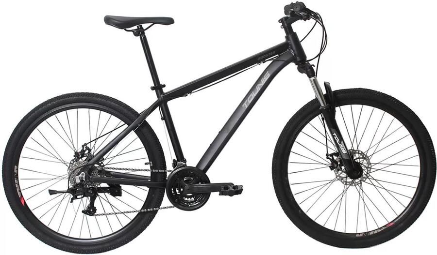 Tounis Mountainbike 27 5 Inch AL 24 Versnellingen Mat Zwart