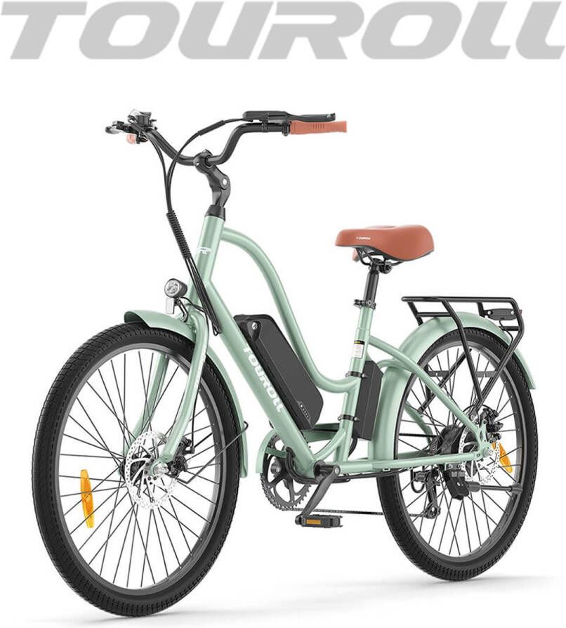 Touroll B2 elektrische fiets 250 W motor 36 V 15 6 Ah accu 26*2 25 inch banden maximale snelheid 25 km u actieradius 100 km schijfrem en e-rem Shi o 7 versnellingen LED-display