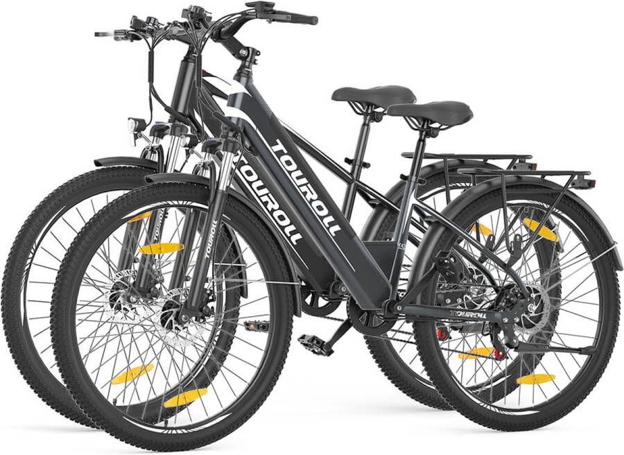 Touroll Fietssets: J1 27 5 inch Trekking Bike+ J1 ST 27 5 inch Trekking Bike met 250W Motor 36V 15.6Ah Batterij Max 100km Bereik 1.8 LCD Display Shi o 7-Speed Schijfrem