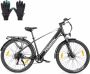 Touroll J1 27 5 inch Trekking Bike met 250W Motor 36V 15.6Ah Batterij Max 100km Bereik 1.8 LCD Display Shi o 7-Speed Schijfrem Zwart - Thumbnail 2