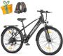 Touroll J1 27 5 inch Trekking Bike met 250W Motor 36V 15.6Ah Batterij Max 100km Bereik 1.8 LCD Display Shi o 7-Speed Schijfrem Zwart【BEPERKTE TIJD GIFT FIETSENLOT 1 2 METER FIETSENLOT 5-cijferig codeslot koeienhuid】 - Thumbnail 2