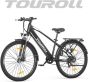 Touroll J1 27 5 inch Trekking Bike met 250W Motor 36V 15.6Ah Batterij Max 100km Bereik 1.8 LCD Display Shi o 7-Speed Schijfrem Zwart【BEPERKTE TIJD GIFT FIETSENLOT 1 2 METER FIETSENLOT 5-cijferig codeslot koeienhuid】 - Thumbnail 1