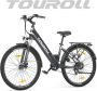 Touroll J1 ST 27 5 inch Trekking Bike met 250W Motor 36V 15.6Ah Batterij Max 100km Bereik 1.8 LCD Display Shi o 7-Speed Schijfrem Zwart - Thumbnail 2