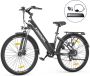 Touroll J1 ST 27 5 inch trekkingfiets met 250W motor 36V 15.6Ah batterij (max. 100km bereik) 1.8 LCD-display Shi o 7-speed en schijfrem . Geschenkverpakking bevat: een extra reservebatterij en een comfortabele duurzame fietshelm met vizier - Thumbnail 1